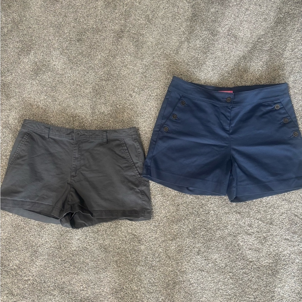 Stylish Women's Shorts Set - Gray and blue